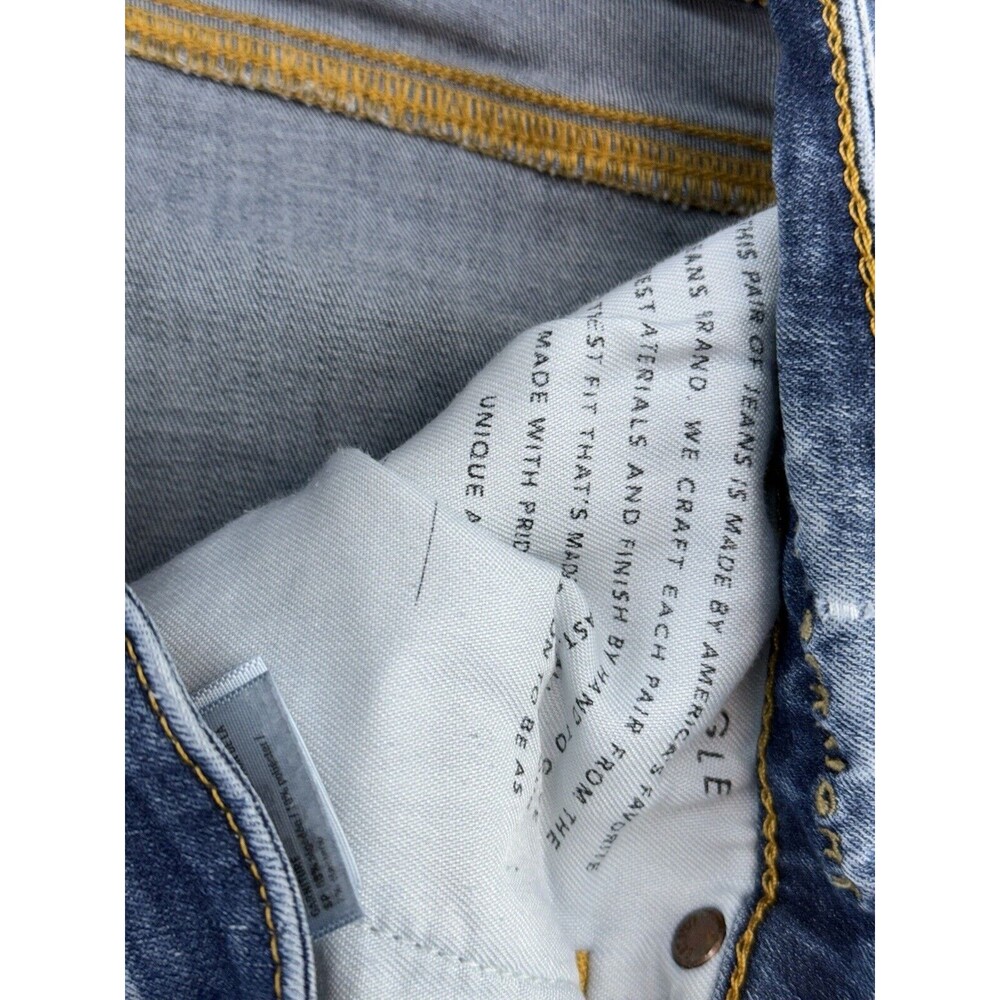 MENS American Eagle Jeans 28x32 Blue Denim  Flex 4 Patch Look Skinny 30"L - Picture 14 of 14
